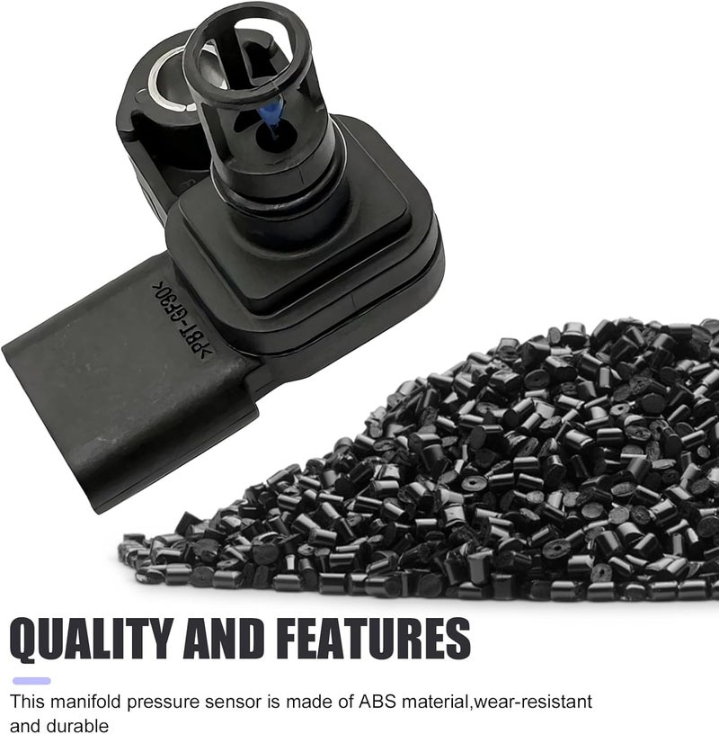 Merdege MERCGQ2415BL-1PC Black Automotive Intake Pressure and Temperature Sensor, Replacement for OE: 12681993 082800-0630 - Image 4
